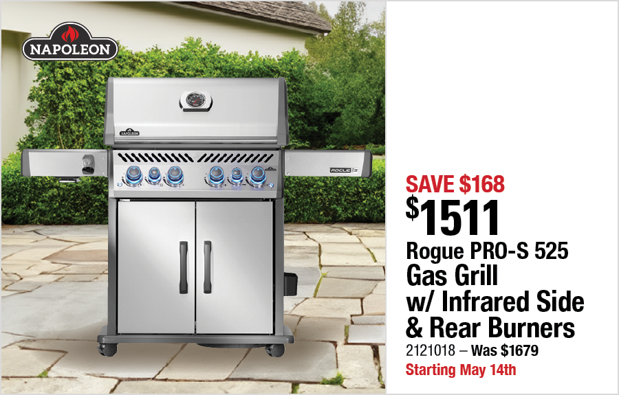 Rogue Pro-S 525 Gas Grill w/ Infrared Side & Rear Burners